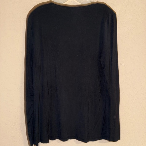 Soma Cool Nights Black Long Sleeve Pajama Shirt- Size Medium - Picture 6 of 8